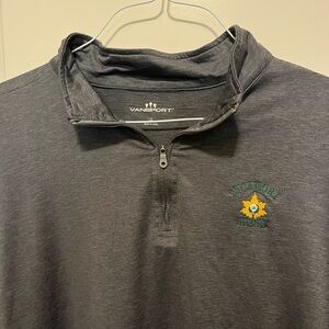 Men’s Large Gray Quarter-Zip Pullover